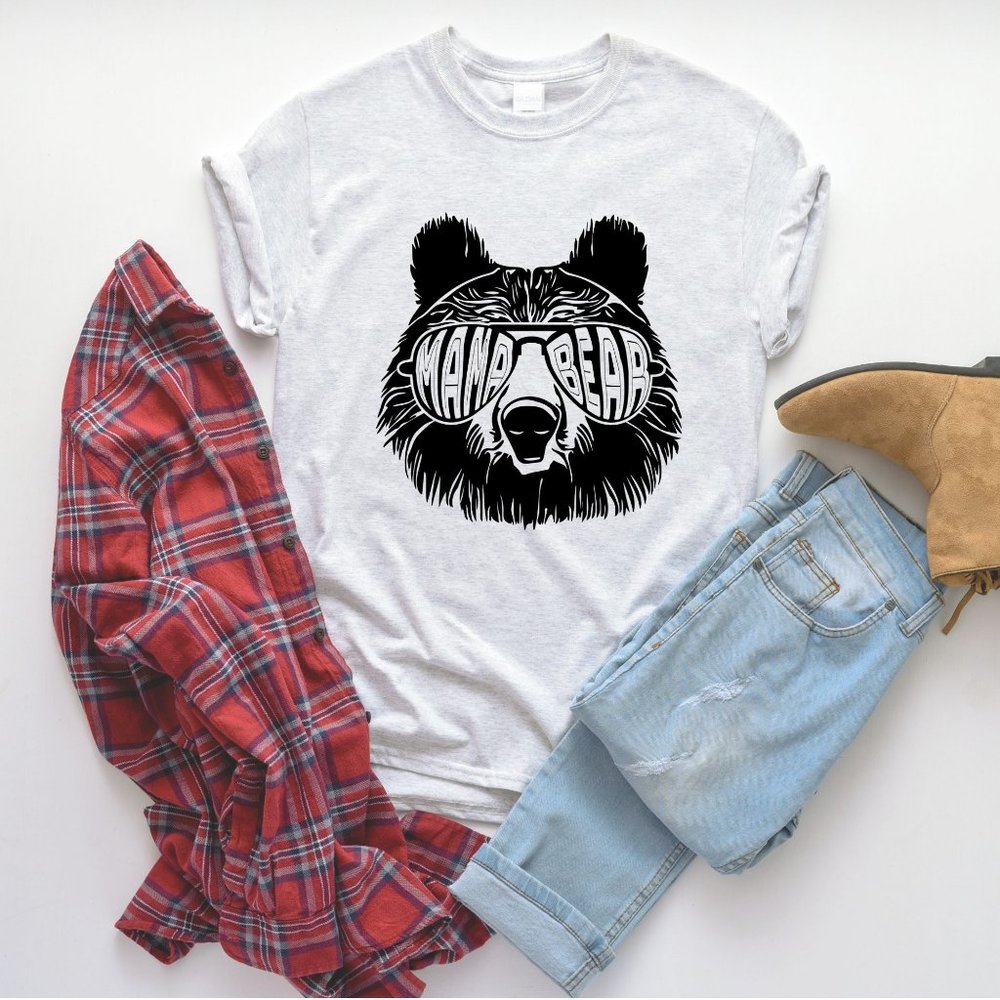 Women's T Shirt Mama Bear Shirts Graphic Tees